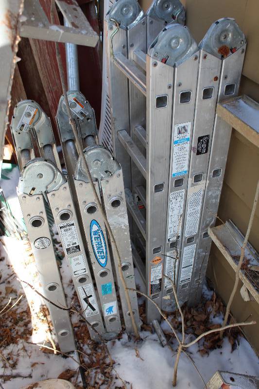 lot 380 image: Lot of (2) Werner Aluminum Ladders