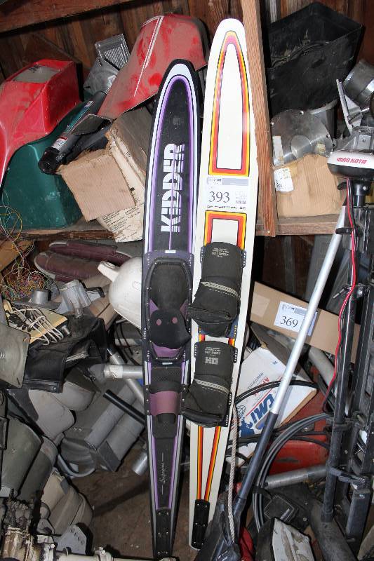 lot 393 image: Lot of (2) Kidder 67in. Water Skis