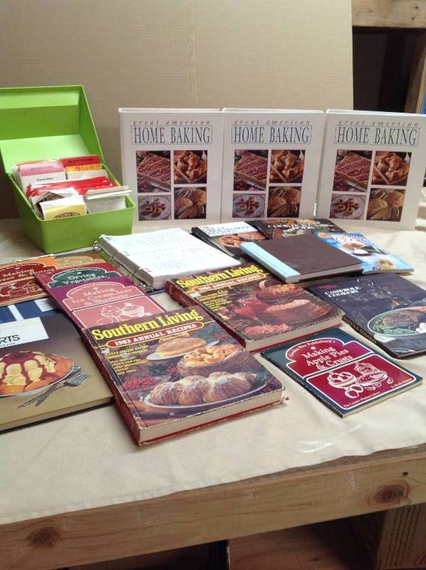 Baking Recipe Books - Four Binders, and 13 Books and One Betty Crocker Recipe