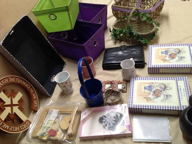 Home Decor - Picture Book, Wooden Cut Outs, Storage Bins and Baskets and a Planner, Mary Kay Mugs