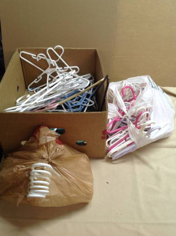 Lot Of Plastic Hangers
