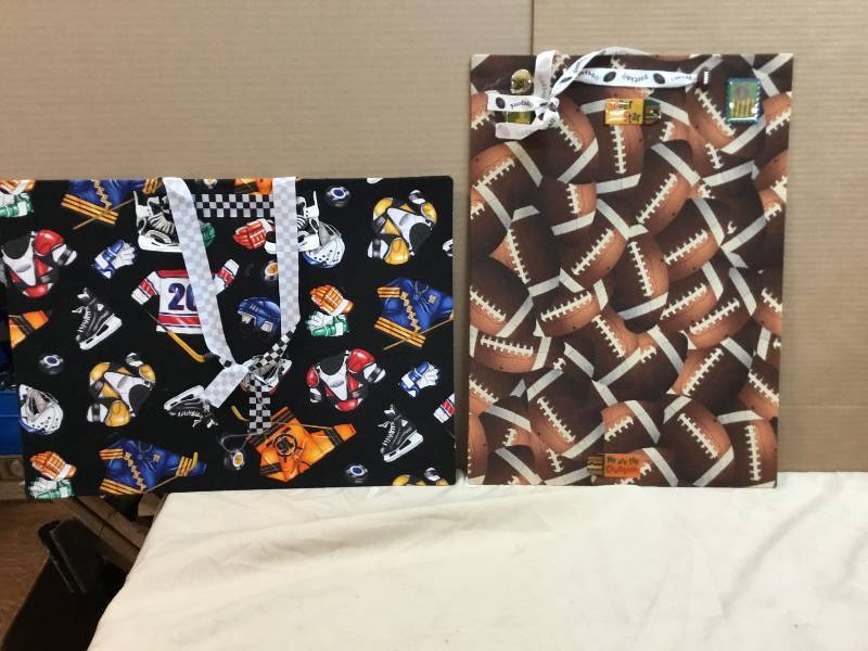 2 Magnetic Boards - Wall Hanging  Football and Hockey