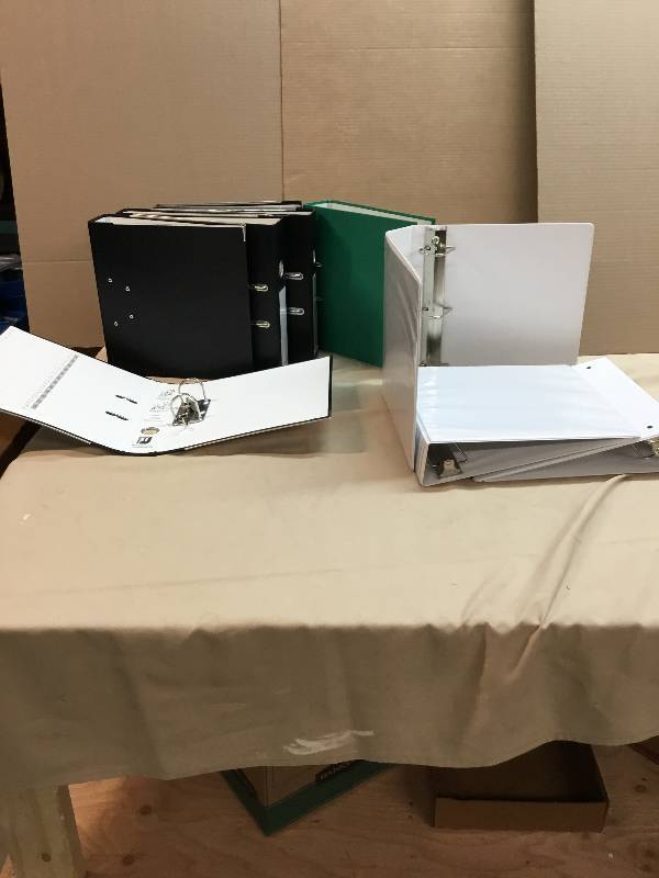 10 Binders- Black, White and Green