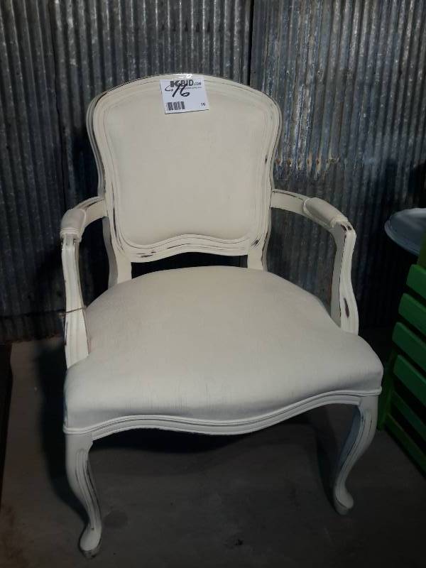lot 16 image: Painted Vintage Upholstered Chair