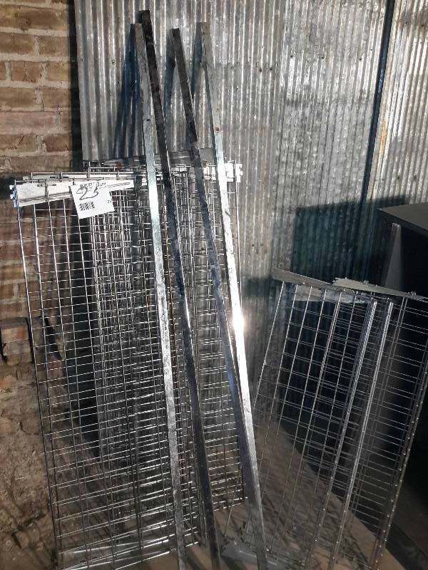 lot 23 image: Waterfall Style Wall Shelf.. 48 in w.. 4 shelves