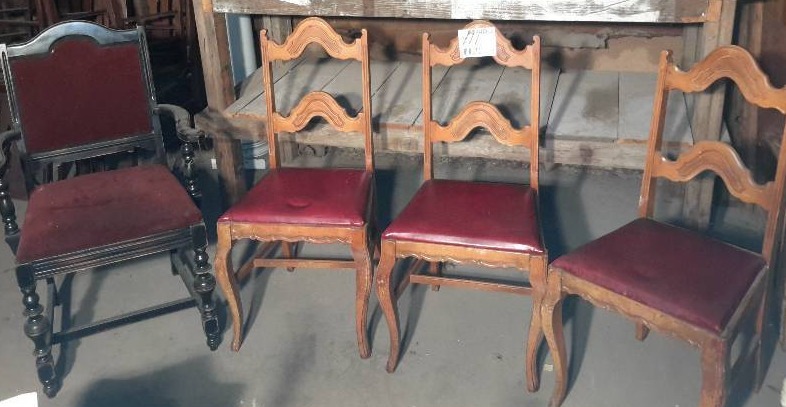 lot 111 image: 3  nice side chairs and an arm chair as shown
