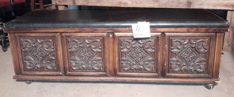 Lane cedar Chest as pictured. Nice carvings.. Padded top and casters ...