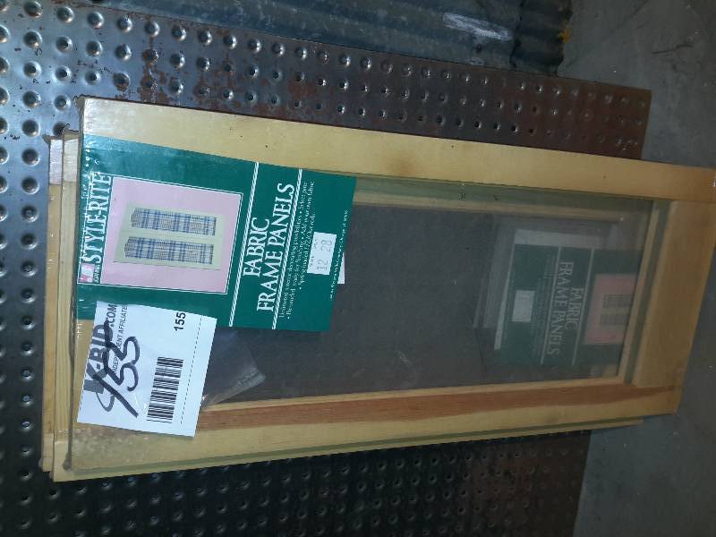lot 155 image: 3 Sets of 2, Fabric Frame Panels.. New