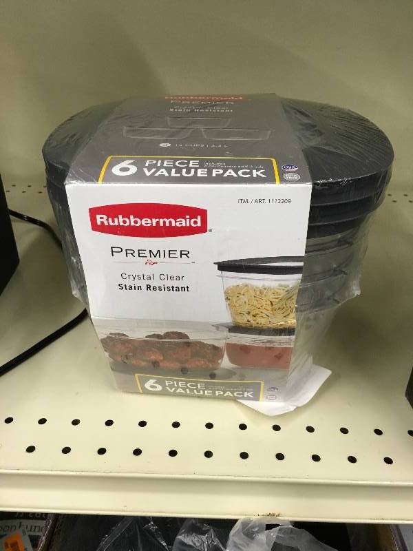 lot 553 image: 6PC RUBBERMAID STORAGE SET