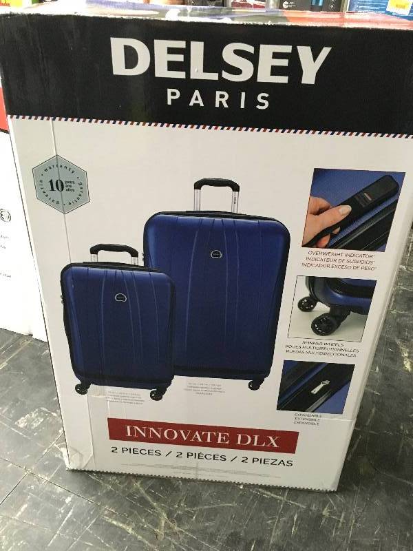 lot 532 image: DELSEY 2PC HARD SIDE LUGGAGE ON WHEELS