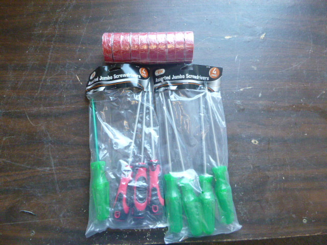 lot 106 image: Electrical Tape and Screwdrivers