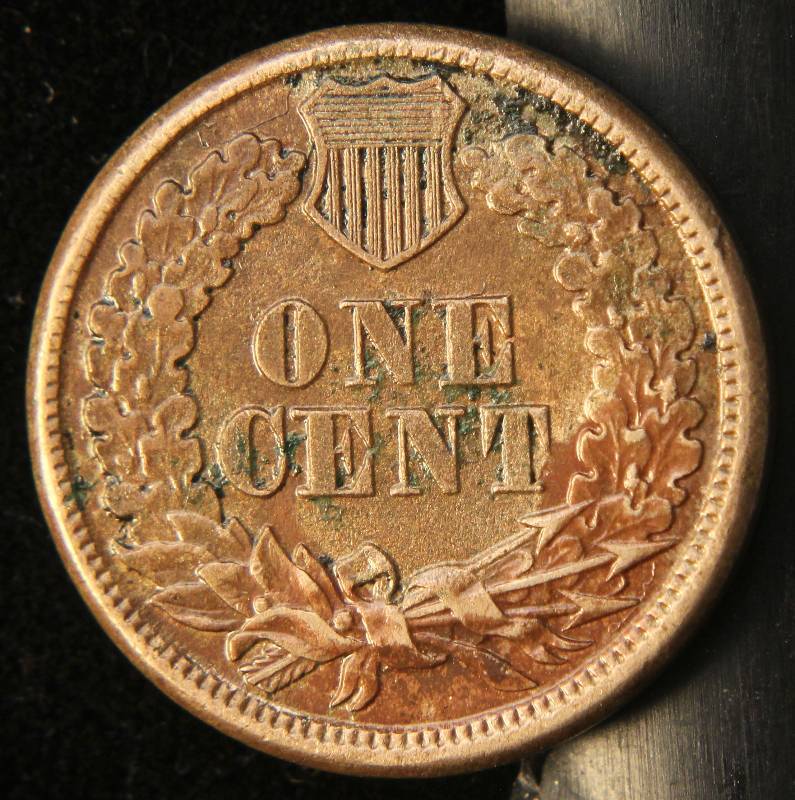 1860 INDIAN HEAD CENT AU DETAILS LIGHT CORROSION