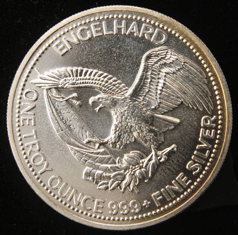 1 TROY OZ. .999 FINE SILVER ENGELHARD 1984 PROSPECTOR