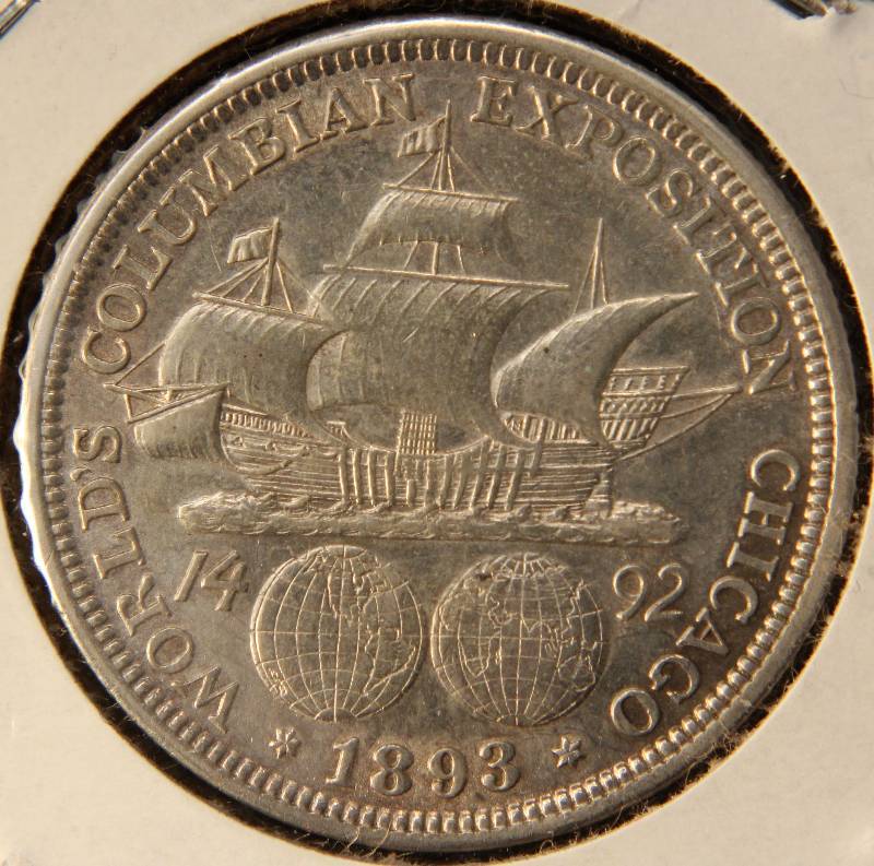 1893 COLUMBIAN EXPO COMMEMORATIVE HALF DOLLAR AU
