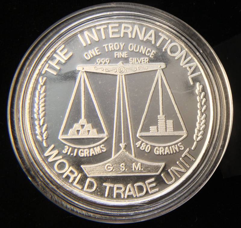 1 TROY OZ. .999 FINE SILVER MAY FLOWER TRADE UNIT IN AIRTITE HOLDER