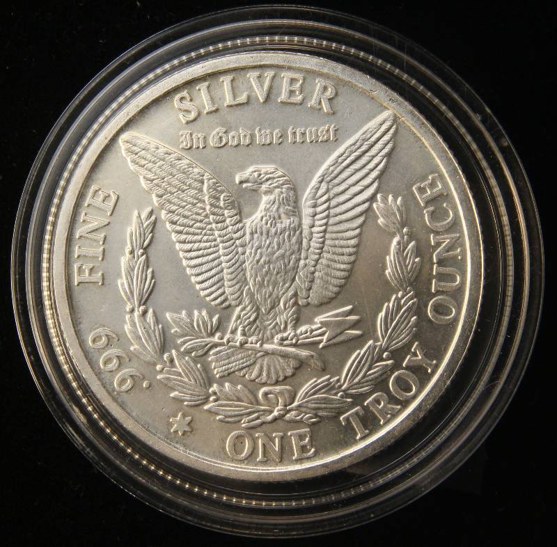1 TROY OZ. .999 FINE SILVER MORGAN DOLLAR DESIGN IN AIRTITE