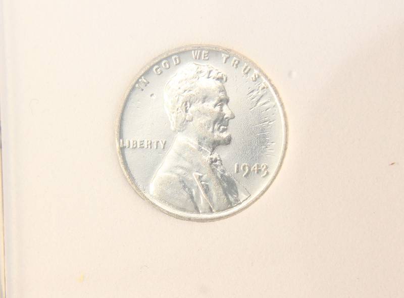 1943 US WWII WARTIME STEEL CENT MS68 PCGNS