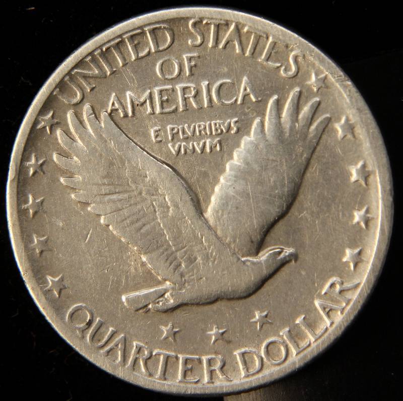 1927-S STANDING LIBERTY SILVER QUARTER VF