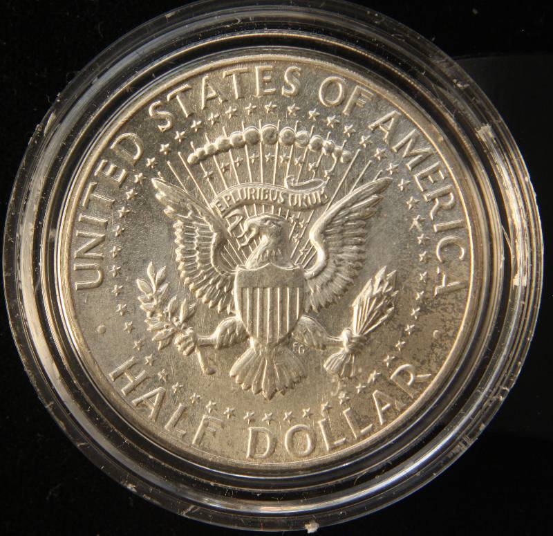 1964 KENNEDY SILVER HALF DOLLAR BU IN AIRTITE