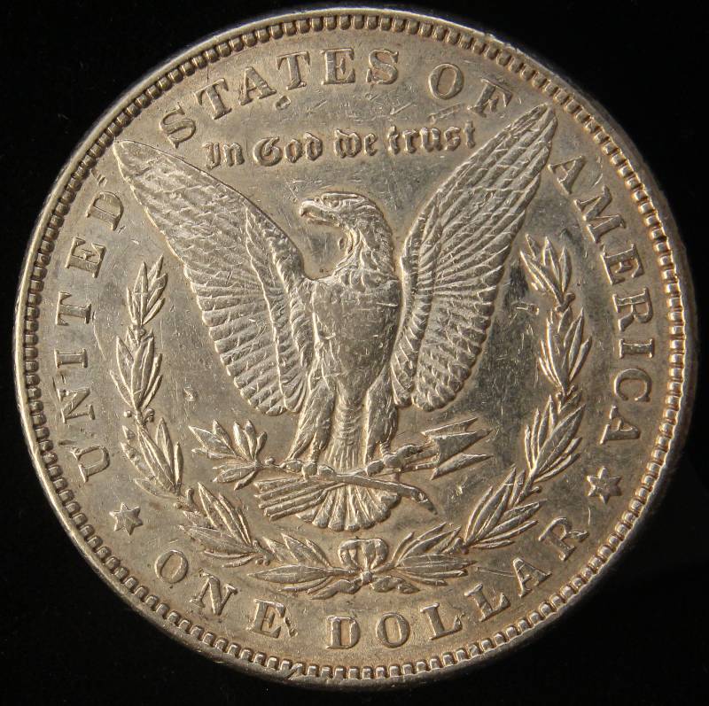1885 MORGAN SILVER DOLLAR AU DETAILS CLEANED