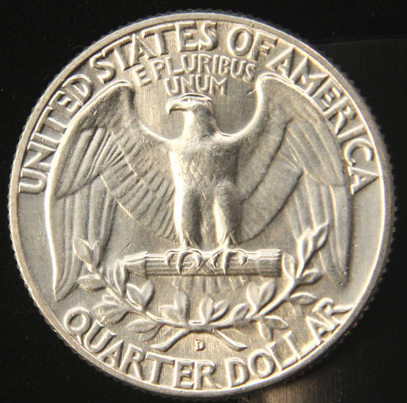 1964-D WASHINGTON SILVER QUARTER BU