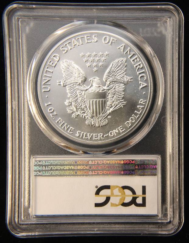 1989 AMERICAN SILVER EAGLE 1 TROY OZ. .999 FINE SILVER MS69 PCGS