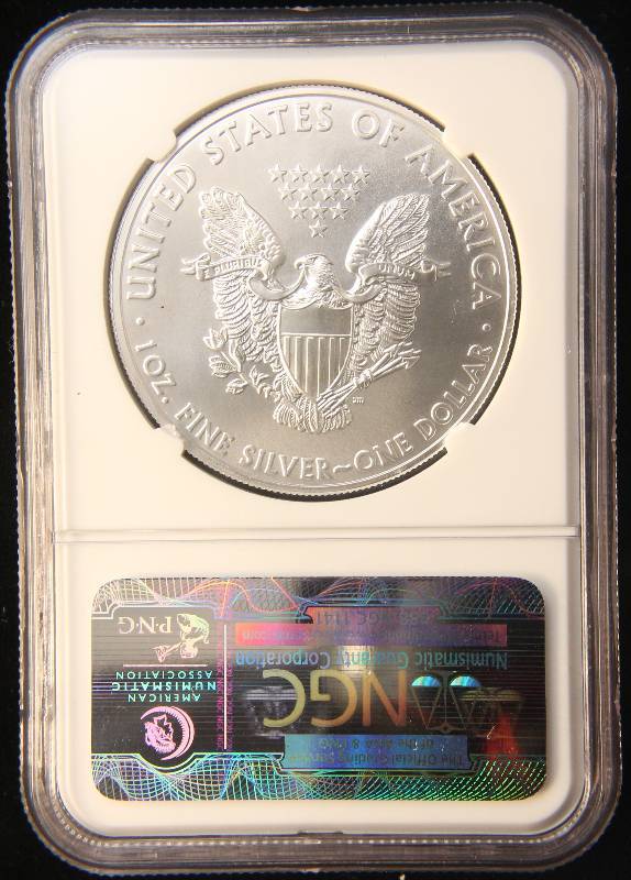 2011-S AMERICAN SILVER EAGLE 1 TROY OZ. .999 FINE SILVER DOLLAR MS70 NGC