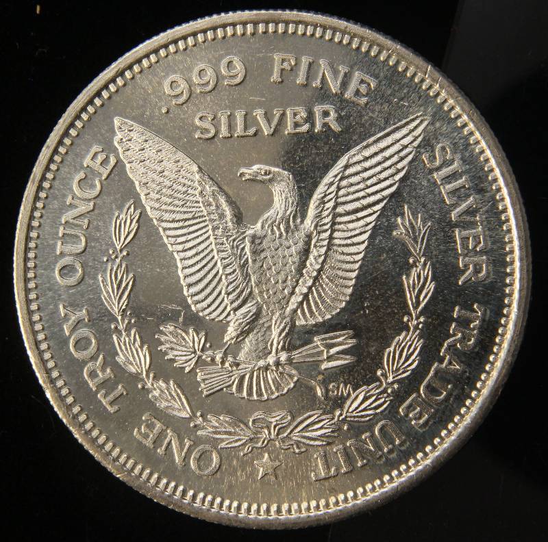 1 TROY OZ. .999 FINE SILVER 1985 MORGAN DOLLAR DESIGN
