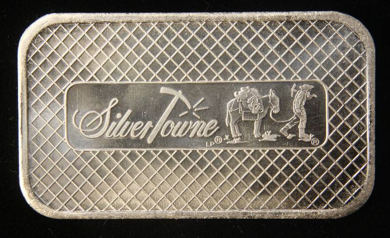 1 TROY OZ. .999 FINE SILVER BAR PROSPECTOR BY SILVERTOWNE