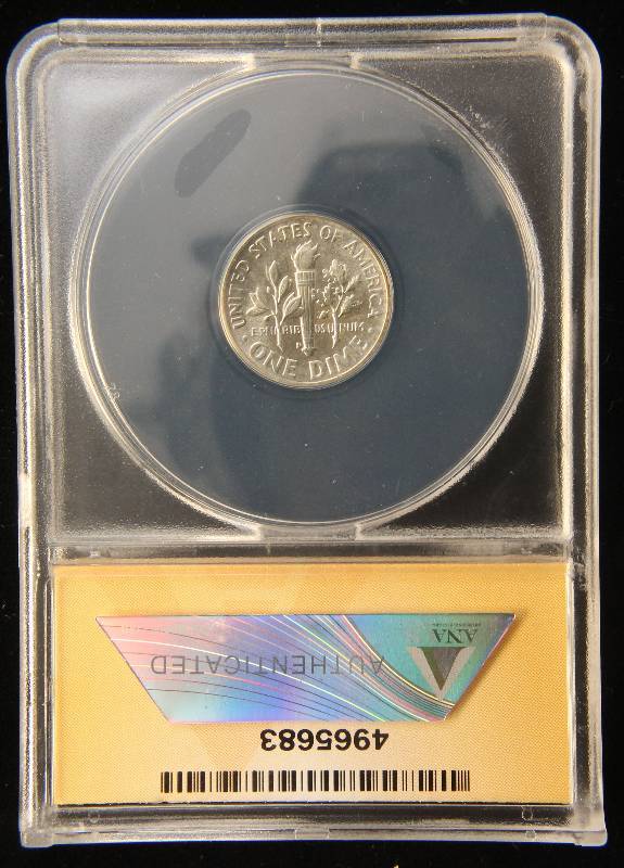 1951-D ROOSEVELT SILVER DIME MS64FSB ANACS