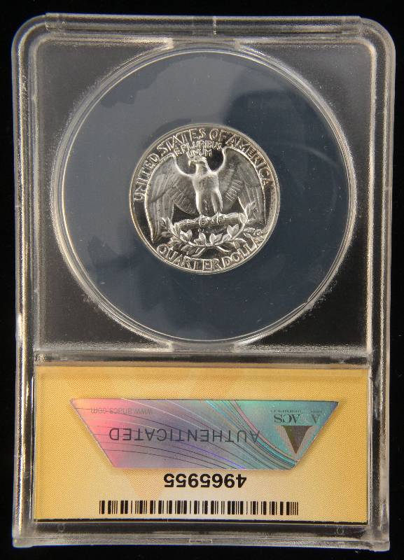 1954 PROOF WASHINGTON SILVER QUARTER PF64 ANACS