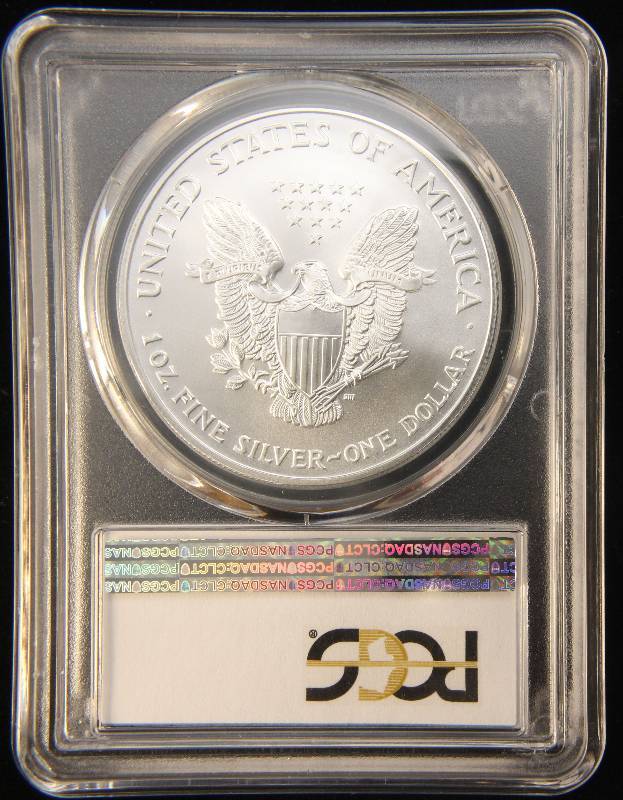 2002 AMERICAN SILVER EAGLE 1 TROY OZ. .999 FINE SILVER MS69 PCGS