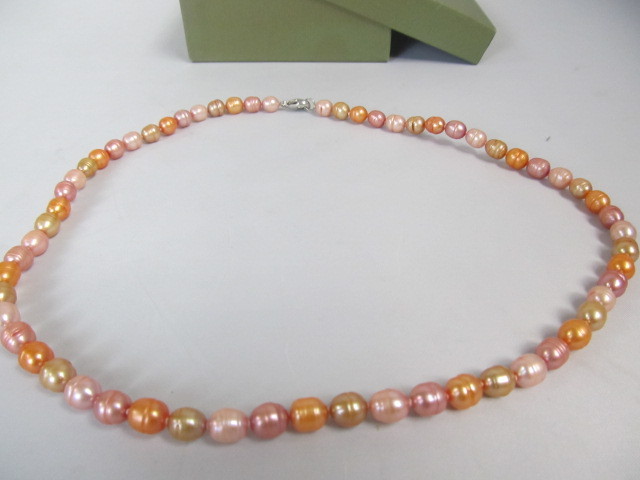 lot 103 image: Honora Multi Colored Genuine Pearl Necklace