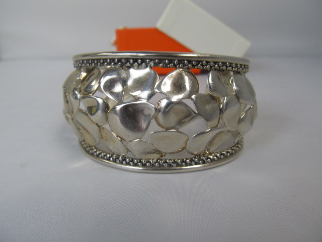 lot 126 image: Large Sterling Silver Michael Dawkins Cuff Bracelet