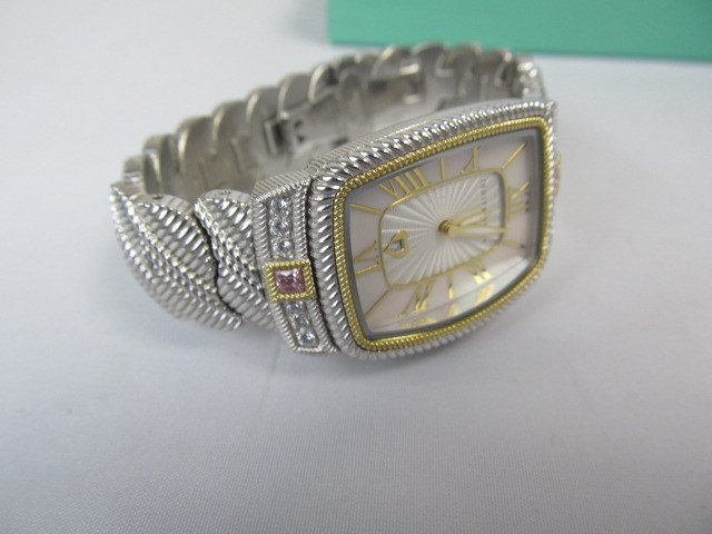 lot 142 image: Judith Ripka Mother Of Pearl Watch