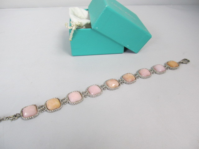 lot 208 image: Sterling Silver Multi Cut Gemstone Bracelet
