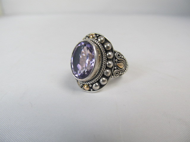 lot 238 image: Sterling Silver & 18K Gold Suarti Ring