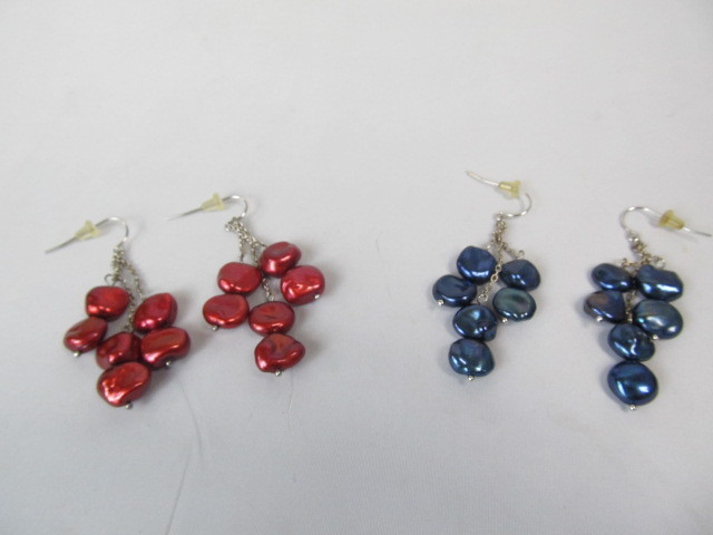 lot 252 image: 2 Pairs of Honora Sterling Silver & Genuine Pearl Earrings