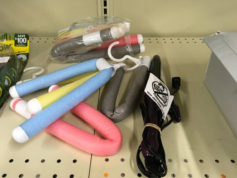 Luxury Living Bumps Be-Gone Hangars & Purple Ceramic Curling Iron