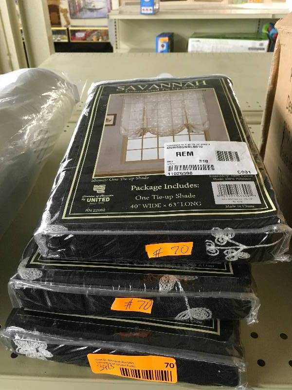 SAVANNAH TIE UP WINDOW TREATMENTS 40X63