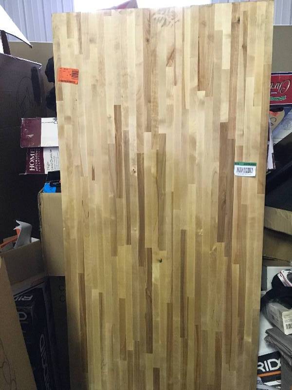 Edsal 1.75 in. H x 72 in. W x 30 in. D Maple Butcher Block Workbench Top in like new conditions