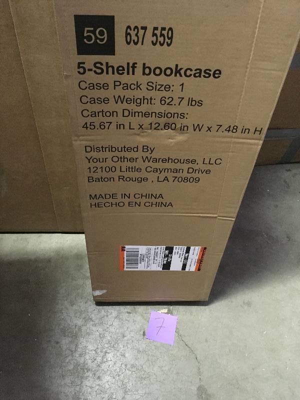 Hampton Bay Black Wood Open Bookcase New