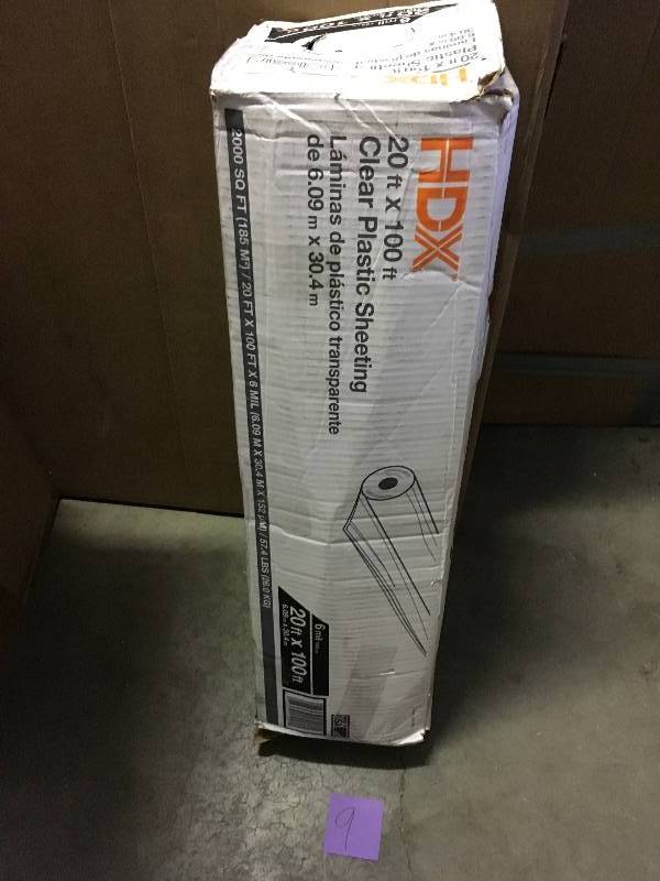 HDX 20 ft. x 100 ft. Clear 6 mil Plastic Sheeting New