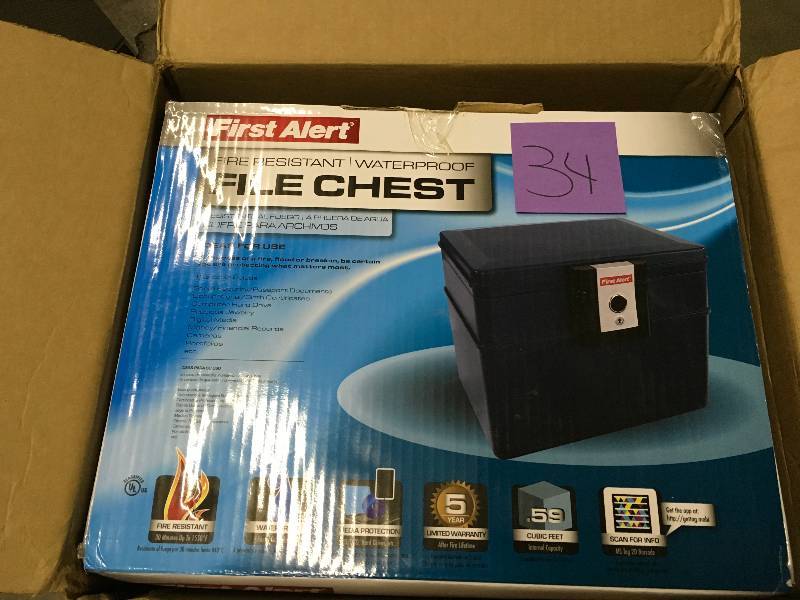 First Alert Fire ResistantWaterproof File Chest New