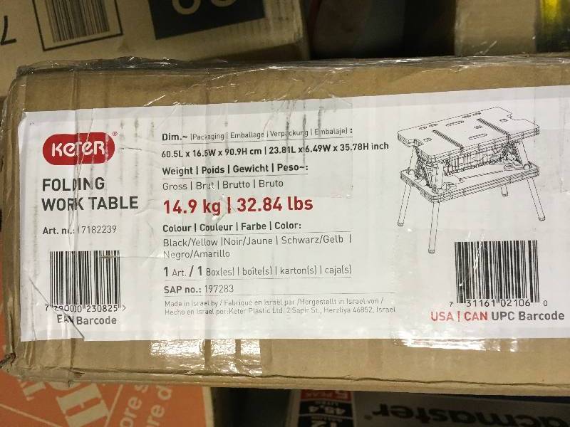 Keter 17182239 Folding Work Table New