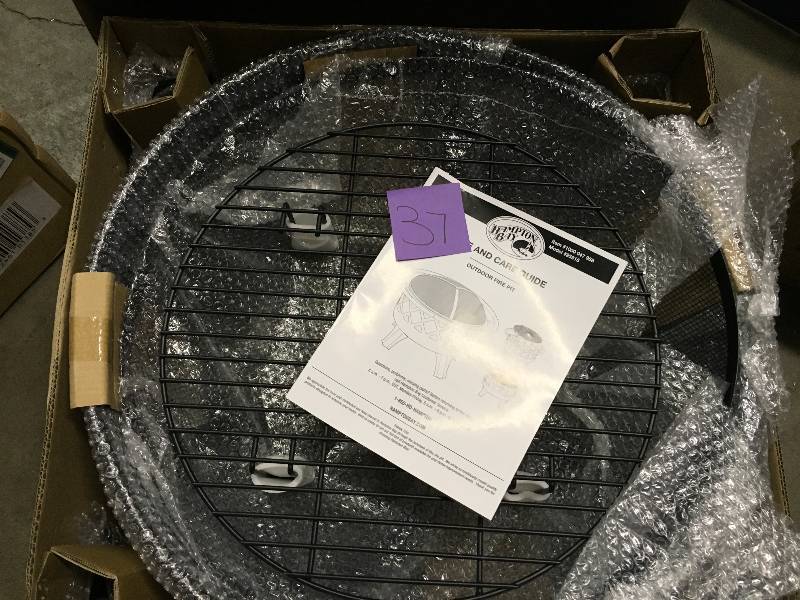 Hampton Bay Crossfire 29.50 in. Steel Fire Pit with Cooking Grate, High Heat Paint not used
