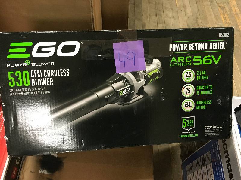 EGO 110 MPH 530 CFM Variable-Speed Turbo 56-Volt Lithium-Ion Cordless Electric Blower with Battery and Charger never used