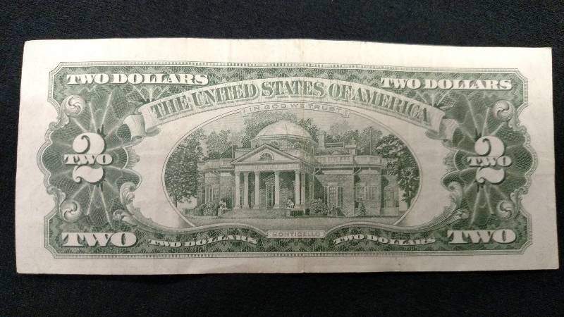1963 Red Seal Two Dollar Note...