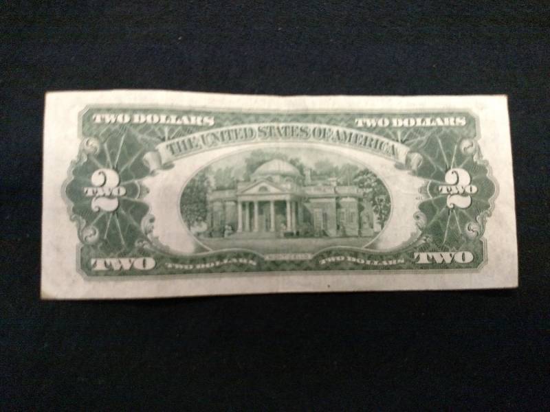 1953 B Red Seal Two Dollar Note...