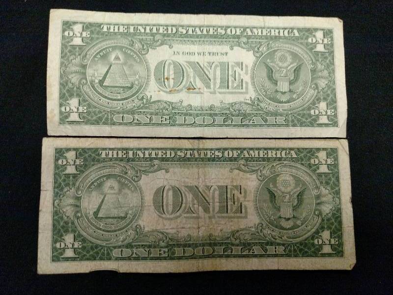 (2) Silver Certificate Dollar Notes...